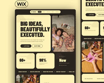 Wix Website Template for Consulting Portfolio, Virtual Assistants, and Social Media Marketing Agency