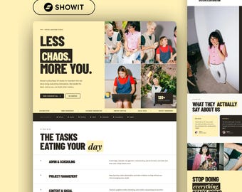 ShowIt Website Template for Marketing Agency, Virtual Assistant Coaching, Consultant Portfolios and Event Planners