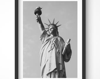 Statue of Liberty Wall Art, New York City Wall Art, New York City Poster, NYC Wall Art, New York Apartment Print, Travel Poster Art