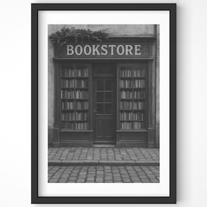Vintage Bookstore Wall Art, Dark Academia Print, Moody Library Decor, Gothic Victorian Poster, Bookish Art for Bedroom or Living Room Wall