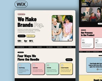 Modèle de site Web Wix pour le coaching d'agences de marketing, les assistants virtuels et les portfolios de consultants