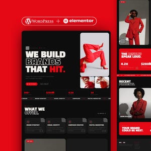 Bold Wordpress Elementor Website Template für Marketing-Partner, Portfolio-Berater, Life Coaching oder Virtueller Assistent