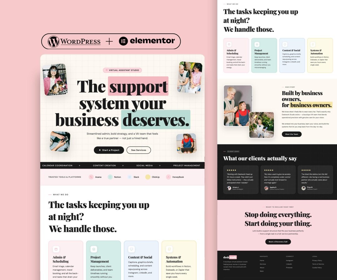 Wordpress Elementor Website Template for Coaching Consultants ...