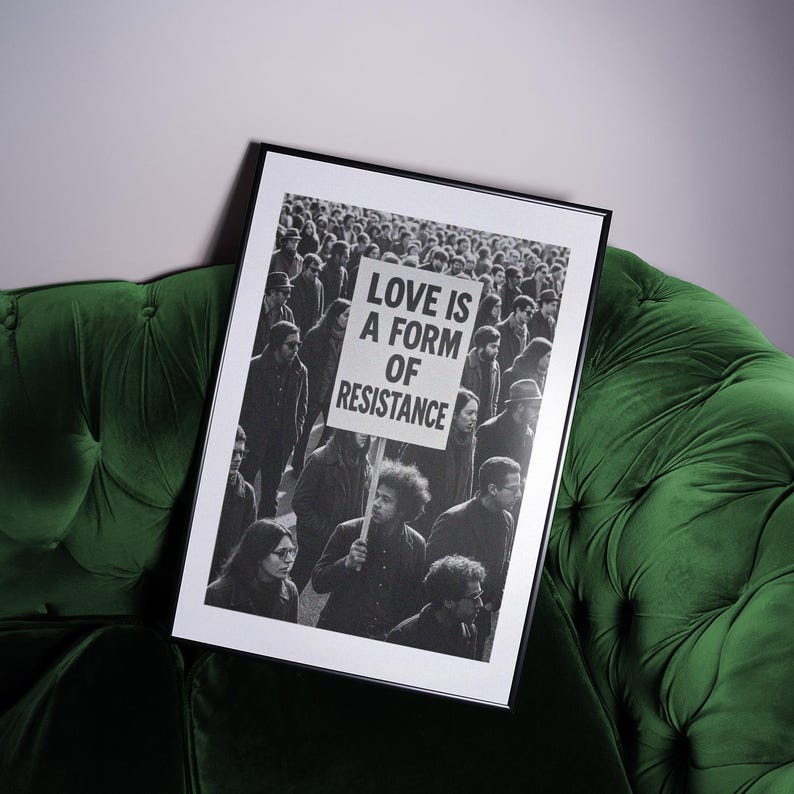 Protest Wall Art, Feminist Wall Art, Vintage Print, Political Wall Art, Quote Wall Art, Civil Rights Poster, Queer Art, Gallery Wall Art