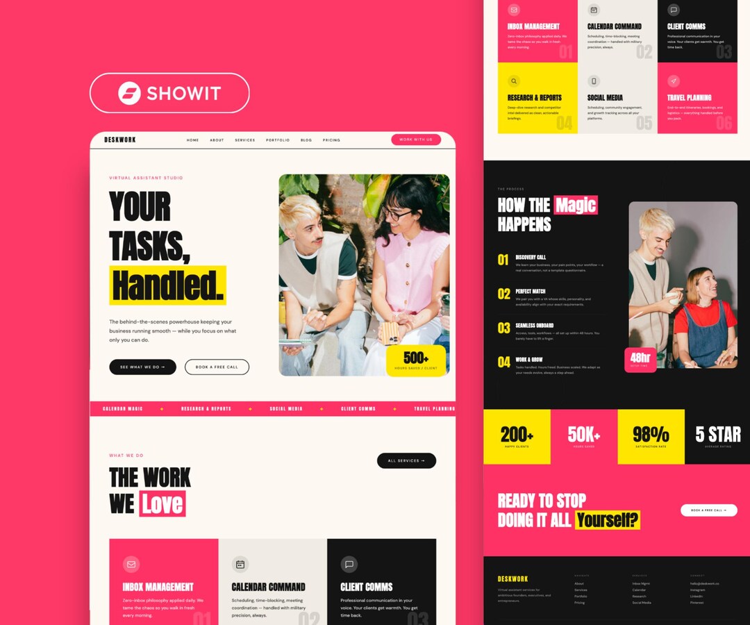 Bold Showit Website Template for Marketing Agency, Coaching, Virtual ...