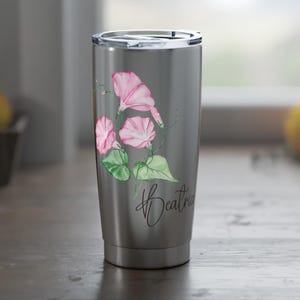 Birth Month Flower Gift, Personalized Stainless Steel Tumblers, Custom Insulated Travel Mugs, Unique Customizable Gifts for Any Occasion