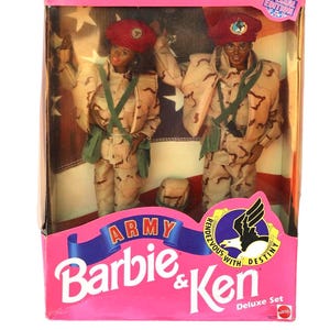 1992, Army Barbie & Ken, Vintage Military Collectible