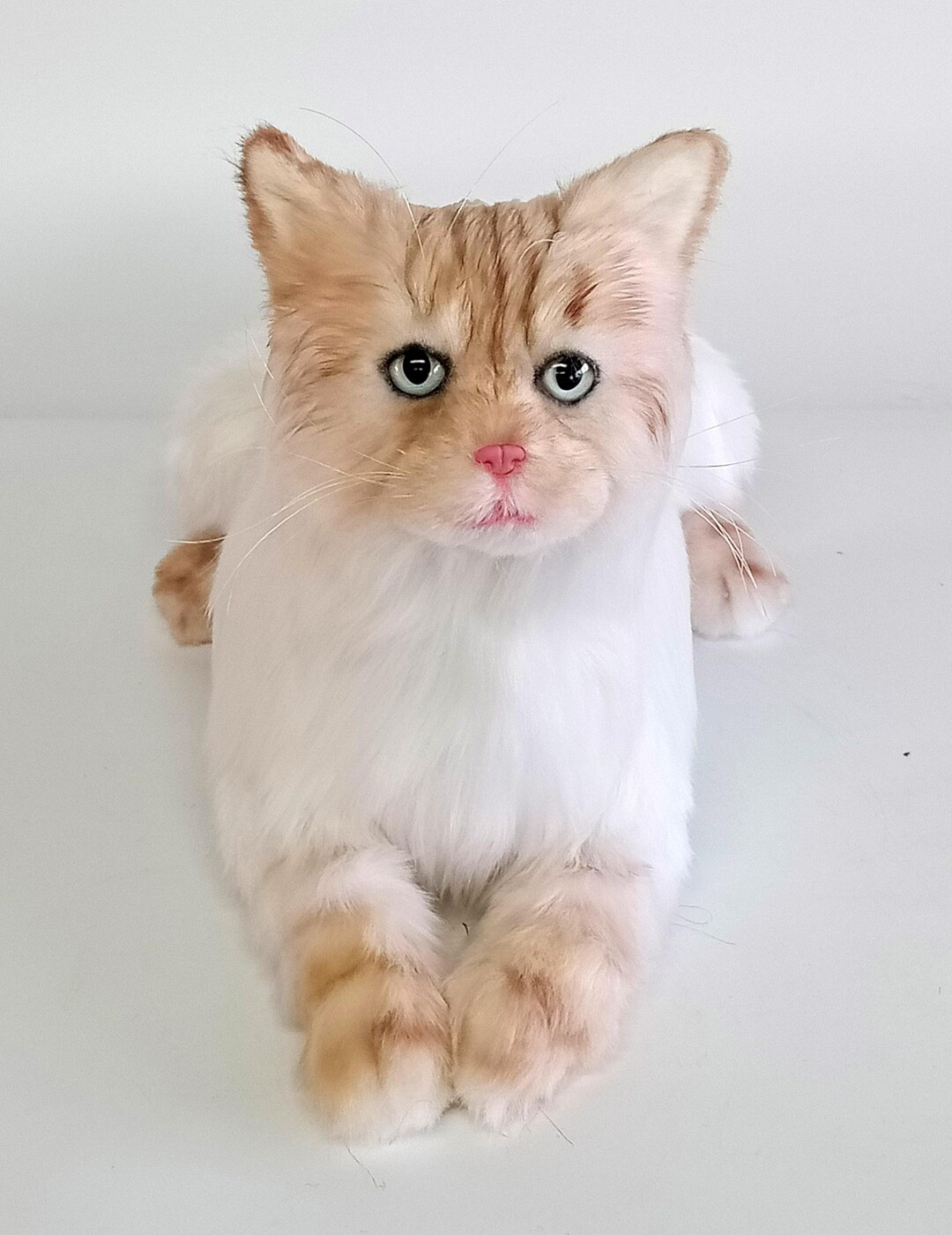 Realistic Plush Cat Companion, Lifelike Feline Stuffed Animal, 10 Inch