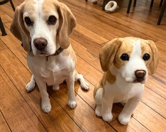 Custom Pet Plush Replica, Realistic Dog Cat Stuffed Animal Keepsake