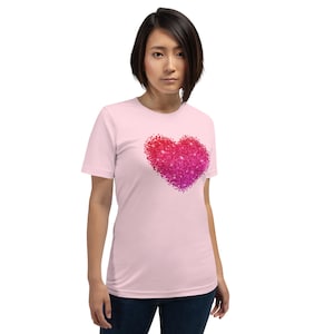 Unisex Glitter Heart T-shirt
