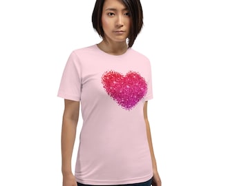 Unisex Glitter Heart T-shirt