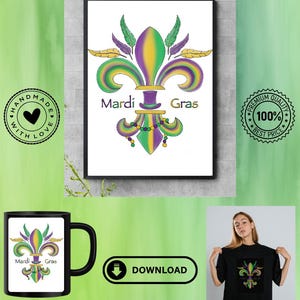 Mardi Gras Vibes PNG, Mardi Gras Png, Mardi Beads Louisiana Festival Shirt Design,Fat Tuesday Png, Happy Mardi Gras PNG,Digital Download