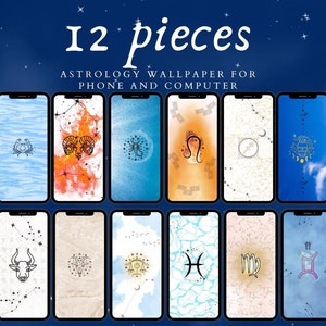 Astrologie Wallpaper, Astrologie Print, Spezial für Sternzeichen, Sternenkarte,Wahrsagerei,Iphone Hintergrundbild,Samsung Hintergrundbild,Laptop Hintergrund