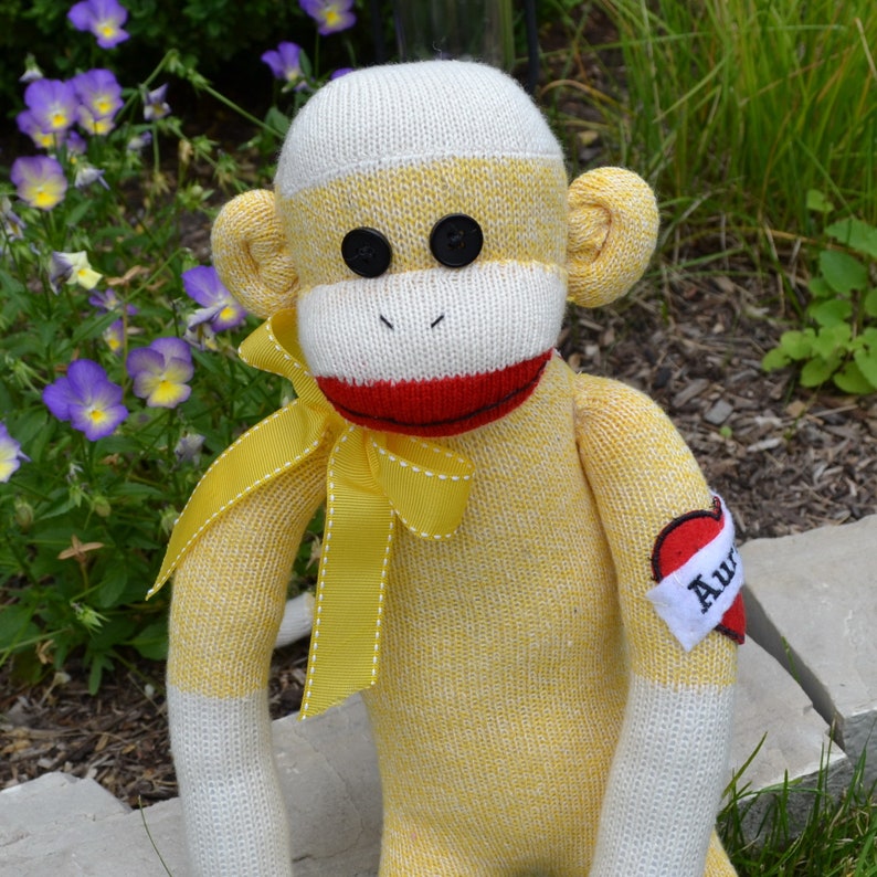 Traditional Sock Monkey Doll. Available in Colors: Pink - Etsy