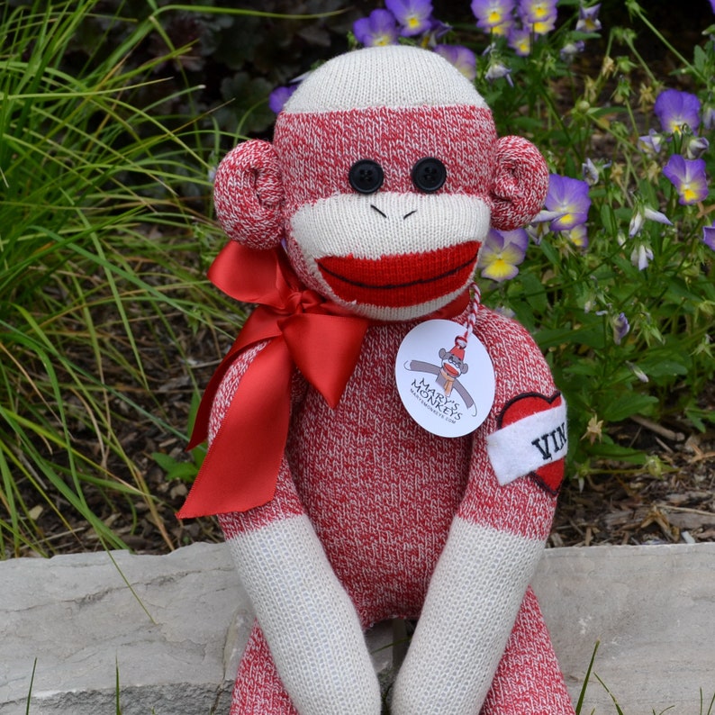 Traditional Sock Monkey Doll. Available in Colors: Pink | Etsy