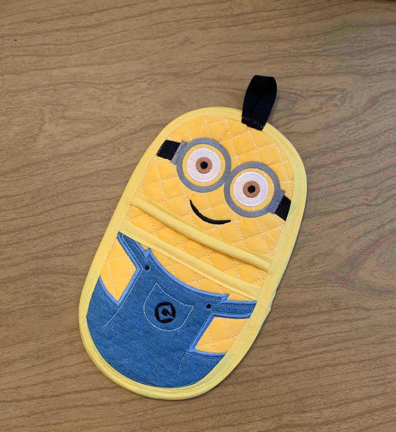 Minion Oven Mitt Two Eyes Fingertip Mitt Pot Holder Etsy