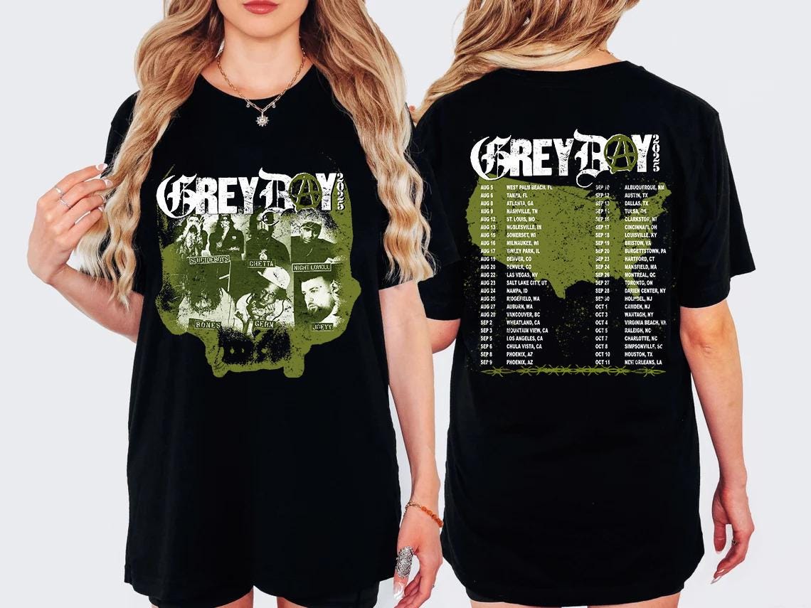 GreyDay 2025 Tour Shirt | Scrim | Ruby | Suicideboys | Hip-Hop | G59 Shirt | Gift for Fan | G59 Merch | Unisex Concert Tee | Oversized Shirt