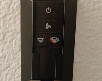 Hampton Bay Fan Remote Holder: 3D Printed Light Switch Plate