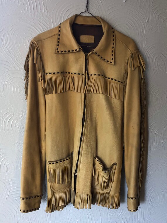 Fringe Leather Jacket - 70’s - M/L