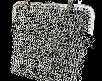 handmade chainmail purse