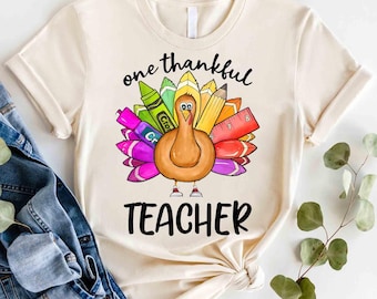 Teacher Thanksgiving Turkey PNG, Thankful Design (Digital Download)