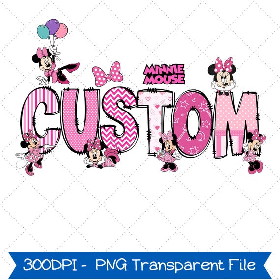 Custom Name Minnie Mouse Png, Disney Magic Kingdom Png, Minnie Mouse Trip Png, Family Vacation 2026 Png, Disneyland Birthday Girl Disney