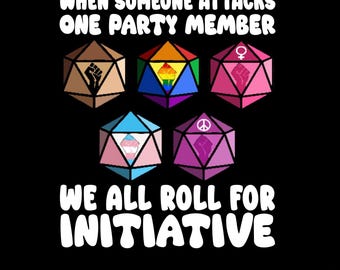 LGBTQ Pride D20 Dice PNG, Ally Rainbow Trans Rights Design (Digital Download)