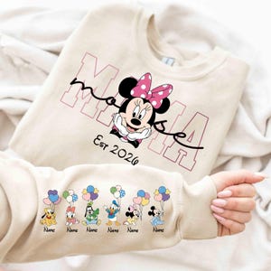 Custom Disney Mama Png With Kids Names, Mickey and Friends Mama Mouse Png , Personalized Grandma Mother Day Gift, Best Mom Png Minnie Mouse