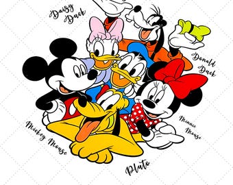 Mickey and Friends Signatures Png, Magical Png, Disney Characters Png, Disney Mouse Head Png, Mickey & Co Gift, Disneyland Disney Trip Png