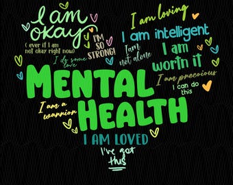 Mental Health Matters Png, Inspirational Awareness (Digital Download)