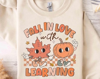 Groovy Teacher Fall Png, Pumpkin Thanksgiving Design (Download digitale)