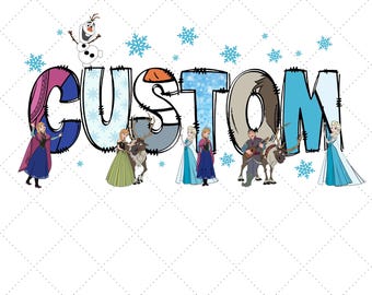 Aangepaste Disney Frozen png, aangepaste verjaardag prinses Elsa en Anna png, Disneyland Olaf prinses verjaardagsfeestje png, moeder vader magisch kasteel png