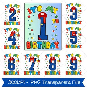 Custom Mario Friends Birthday Boy Png, Unique Birthday Gift For Boys,Personalized Mario Birthday Boy Png,Super Mario Png,Mario Bros Birthday