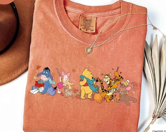 Fall Autumn Leave Pooh Bear Png, Winnie The Pooh Halloween Png, Disney Thanskgiving Png, Fall Season Autumn Disney Png, Pooh Pumpkin Png