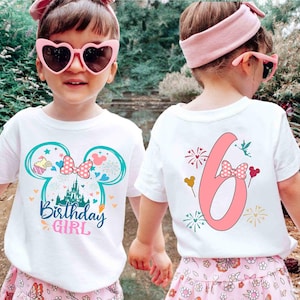 Custom Disney Birthday Girl Png, Mickey Minnie Png, Disneyland 1st Birthday Png, Mickey Minnie Ears Castle WDW Disneyland Magic Kingdom Png