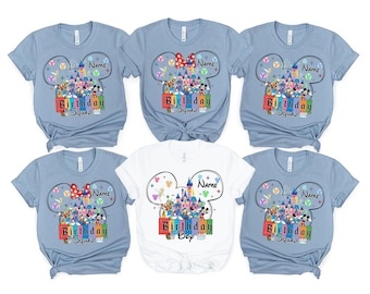 Custom Disney Family Birthday Png, WDW Disneyland Birthday Girl Png, Disney Birthday Boy Png, Disney Birthday Squad Png, Mickey Minnie Png