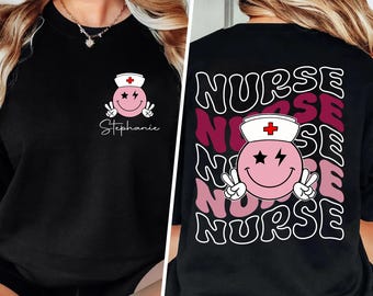 Smile Nurse PNG, Flowers, Sublimation Design (Digital Download)