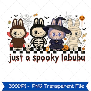 Labubu Halloween Png, Labubu Clipart Mega, Labubu PNG, Labubu Clipart, Just A Spooky Doll Monster Characters Png, Monster Doll Horror Png