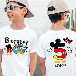 Personalized 1st 2nd 3rd 4th 5th Birthday Mickey Png, Birthday Boy Png, Custom Mickey Mouse Disney Birthday Boy Png, Disney Birthday Trip