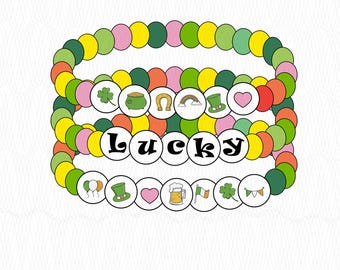 St. Patrick's Day Friendship Bracelet Png, Lucky Mama (Digital Download)