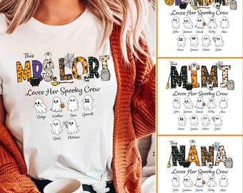 Spooky Mama Loves Her Boos Bundle Png, Halloween Grandma Png (Digital Download)