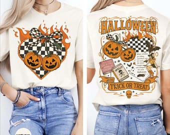Retro Halloween Cowgirl PNG, Spooky Pumpkin Witch Design (Digital Download)
