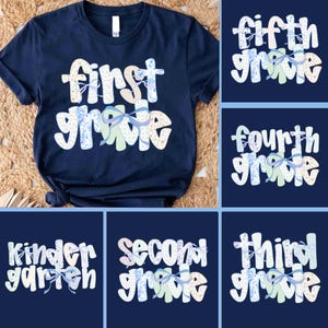 Preppy Back to School Floral Bundle Png, First Day Of School Png, Preppy School Png, Pre-K School Bundle Png First/Second/Third Grade Design