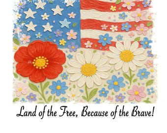 Drapeau américain png, 4 juillet png, Memorial Png, Floral America USA png, png patriotique, girly png, USA png, 4 juillet sublimation design