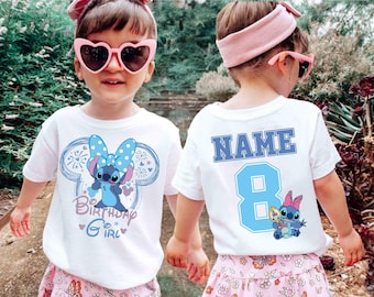 Personalized Stitch Birthday Girl Png, Custom Name Disney Birthday Png, WDW Disneyland Birthday Trip Png, Lilo and Stitch Birthday Party Png