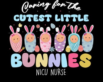 Nicu Easter Bunny Nurse PNG, Coquette Design (Digital Download)