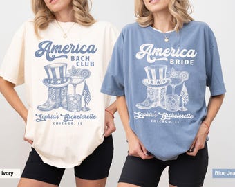 American Bachelorette Party PNG, Patriotic Bride, 4th of July (Digital Download)