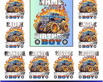 Aangepaste naam nummer vrachtwagen familie feestvarken png, graafmachine feestvarken kerel png, pitcrew mama vader mimi broer zus verjaardag bashgraafmachine