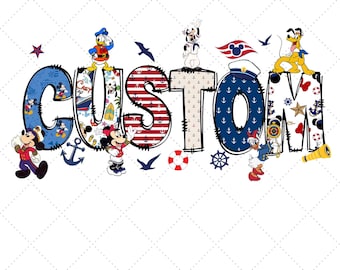 Custom Name Disney Cruise Squad Png, Mickey and Friends Cruise Png, Birthday Disney Cruise Trip Png, Disney Summer Png, Disney Vacation Png