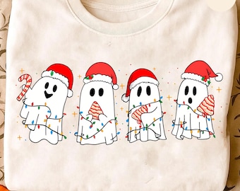 不気味なクリスマスゴースト PNG、ツリーケーキのデザイン（デジタルダウンロード）